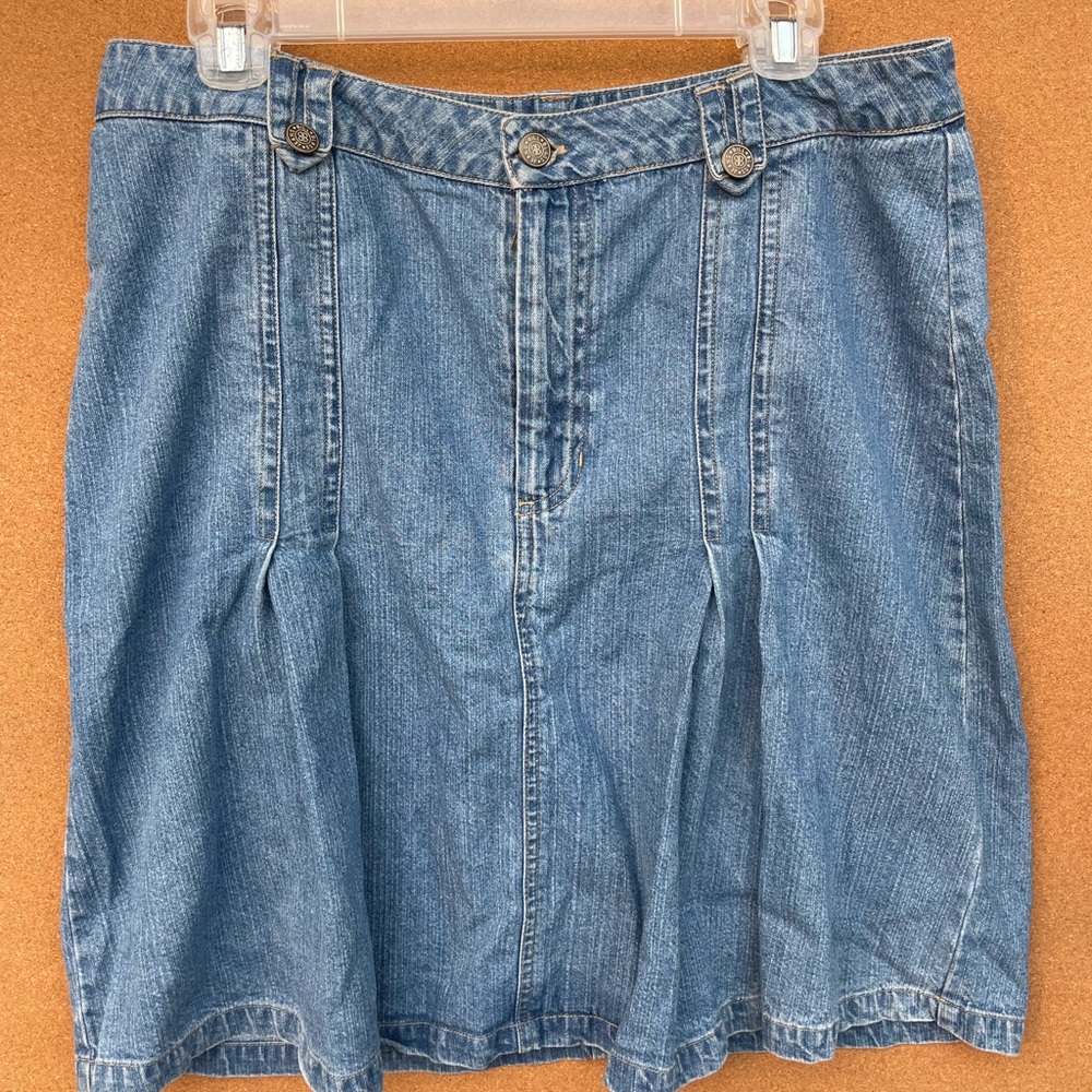 Bill Blass Blue Knee-Length A-Line Skirt